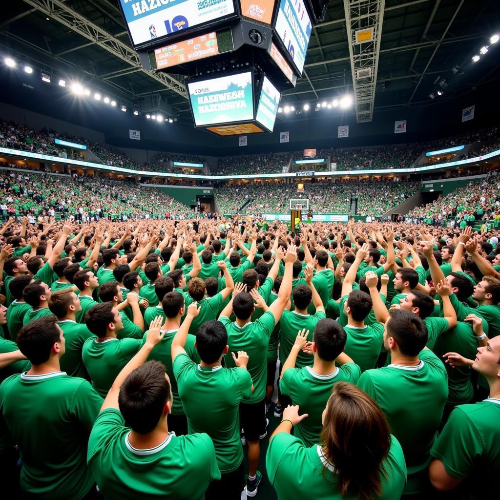 Maccabi Haifa celebrating their championship