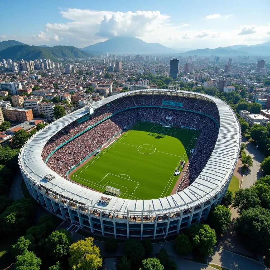 Aerial View of Mangueirão Stadium