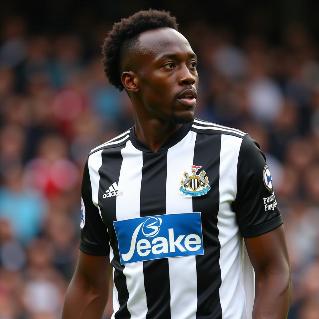 Mapou Yanga-Mbiwa trong màu áo Newcastle United