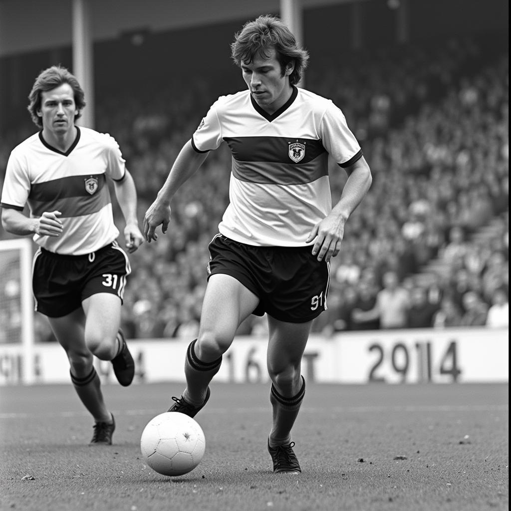 Max Morlock in action for West Germany