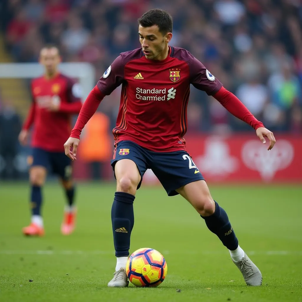 Un &quot;melano jugador&quot; trabajando duro en entrenamiento