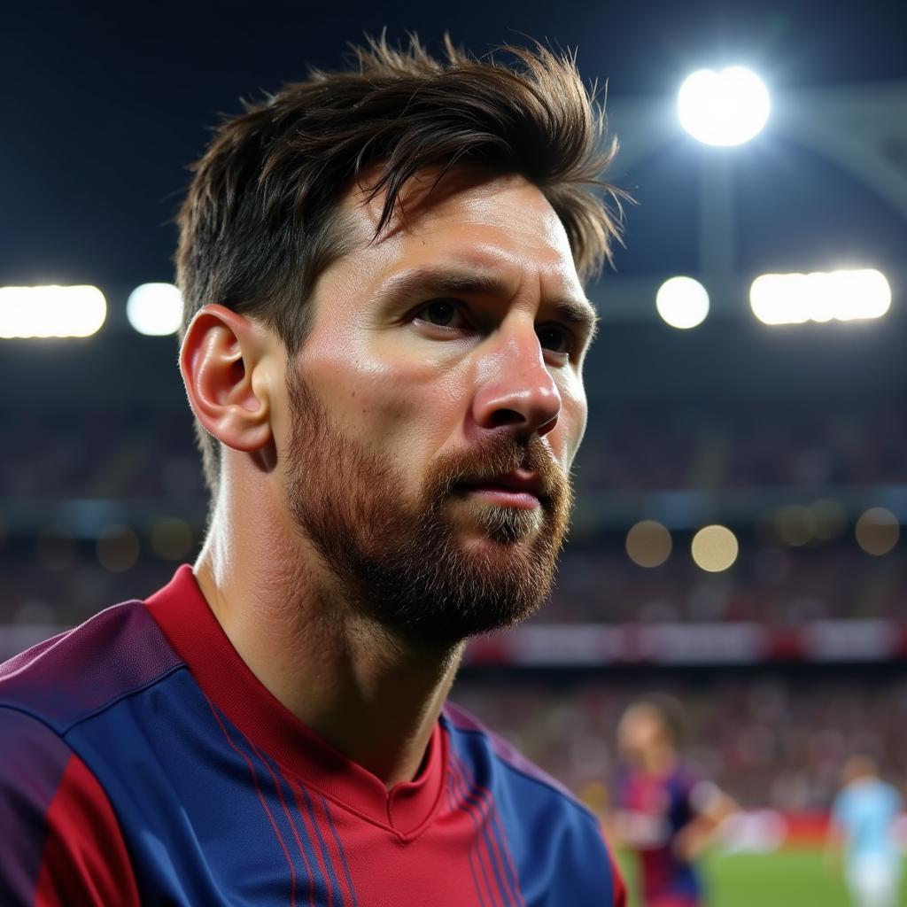 Biểu cảm kinh điển của Messi