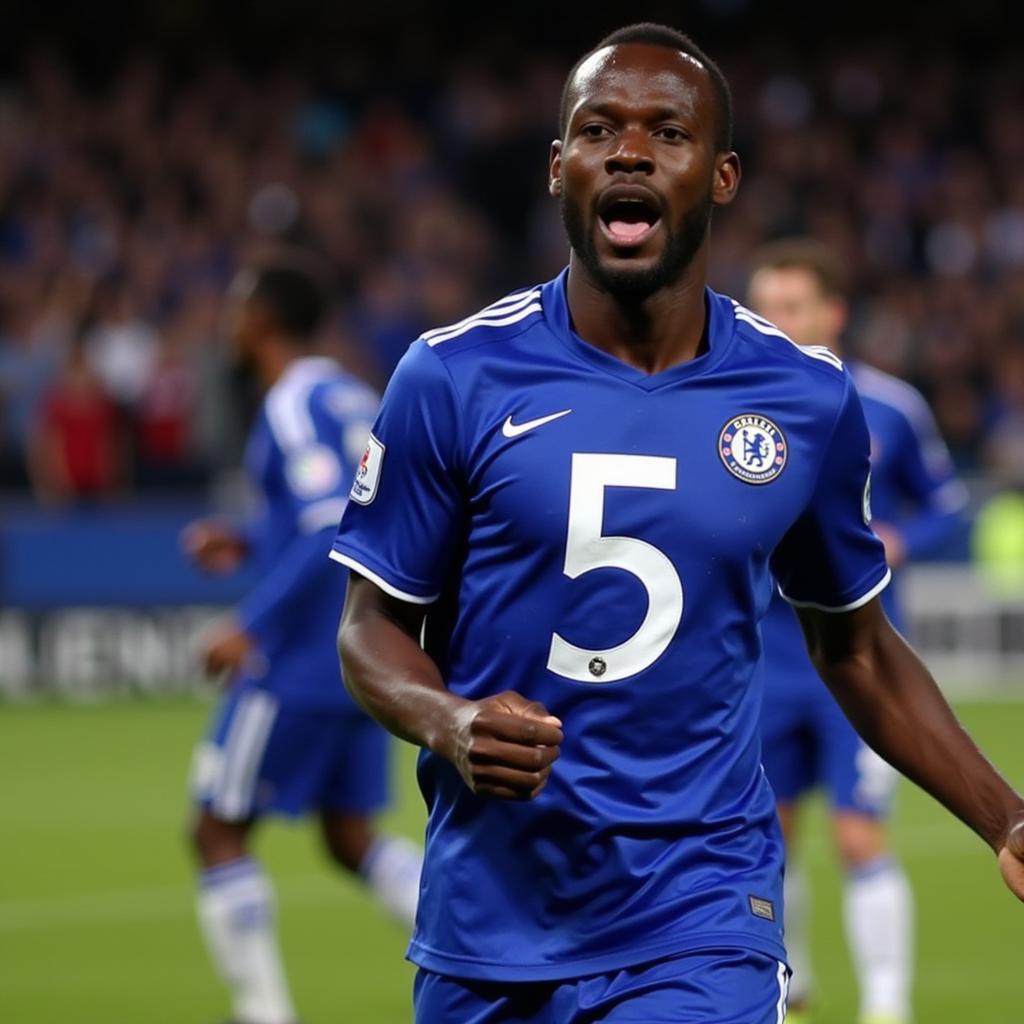 Michael Essien trong màu áo Chelsea số 5