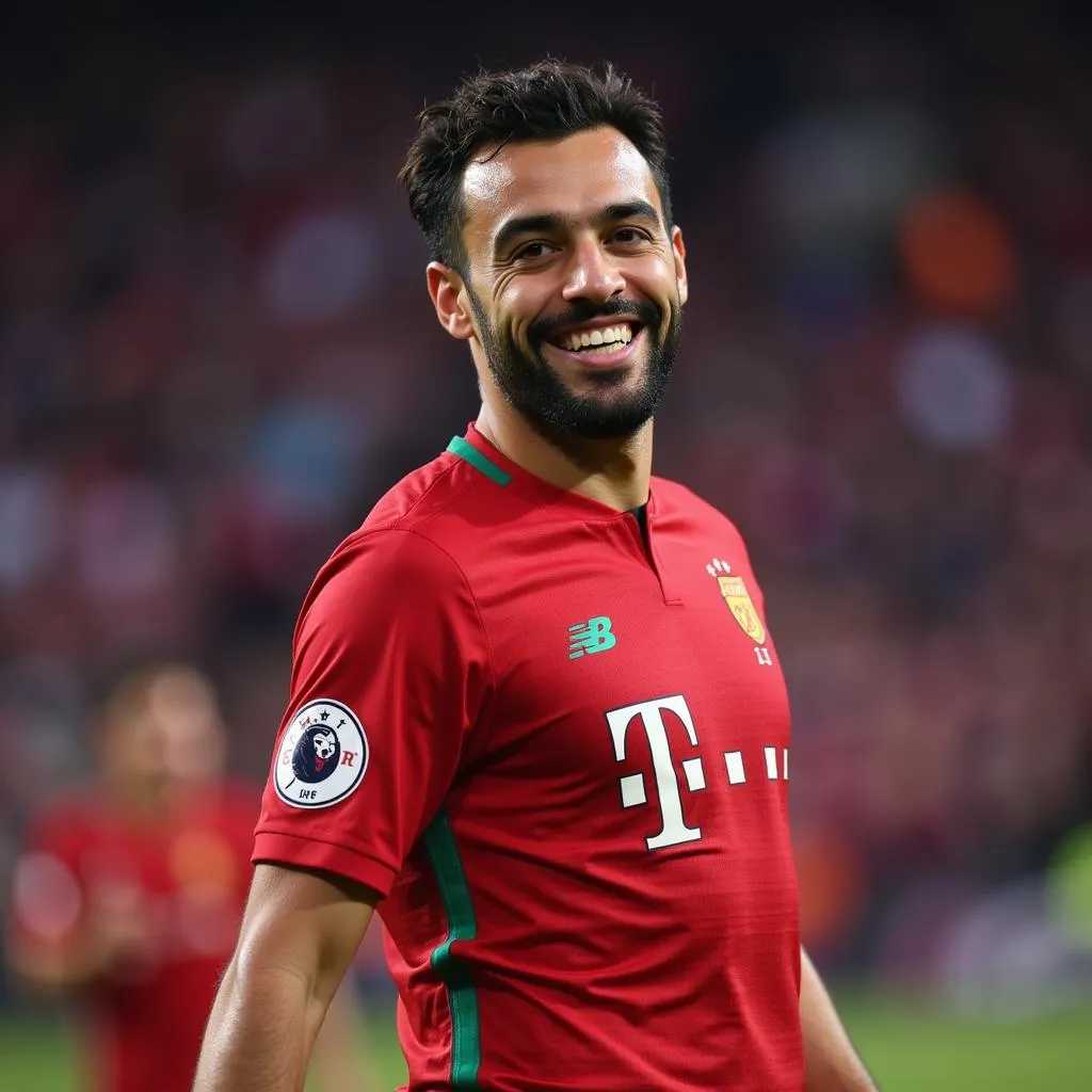 Mo Salah với kiểu tóc undercut vuốt ngược đặc trưng