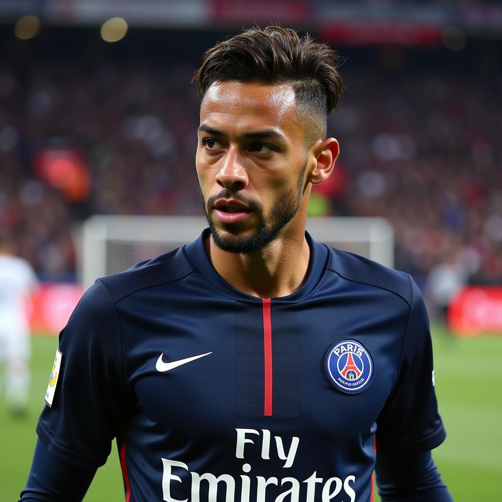 Neymar Jr. wearing the number 10 jersey for Paris Saint-Germain