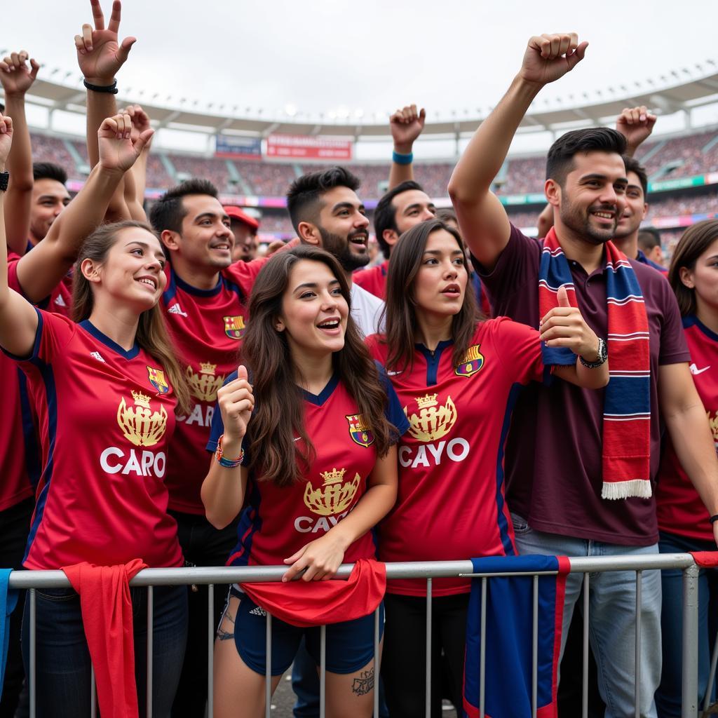 Fans outside 3 de Marzo Stadium