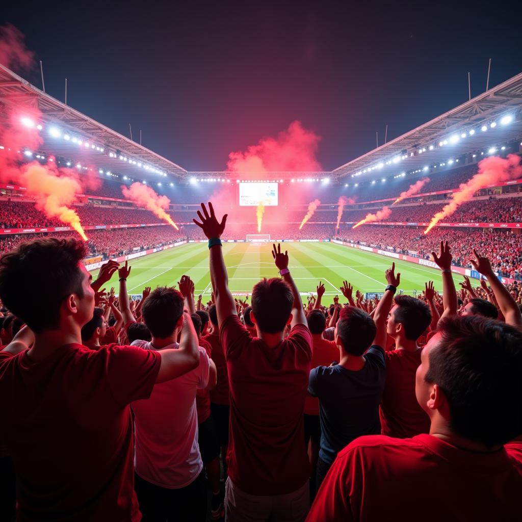 Fans at Tianhe Stadium