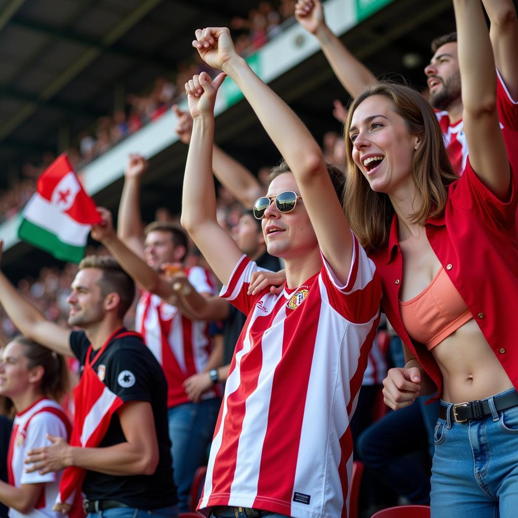 Người hâm mộ tại Stadion pod Bijelim Brijegom