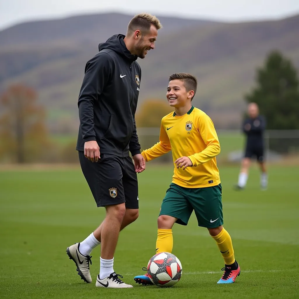 Nökkvi Thórisson và Cristiano Ronaldo