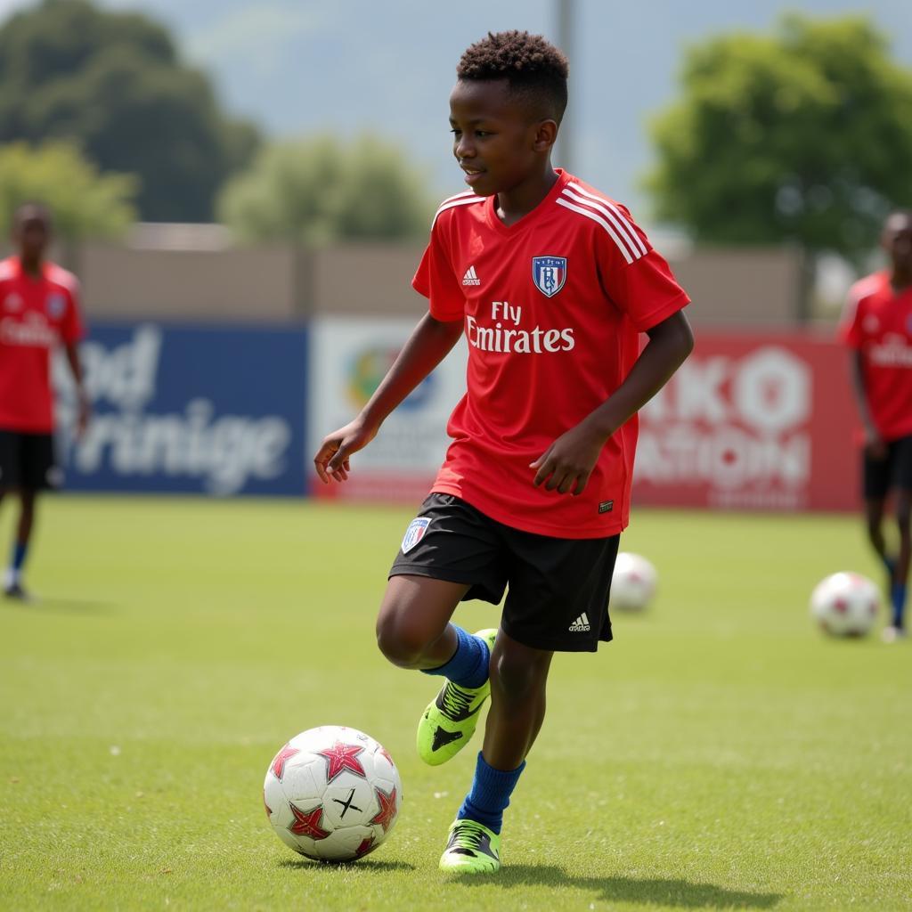 Owusu Samuel training at the academy