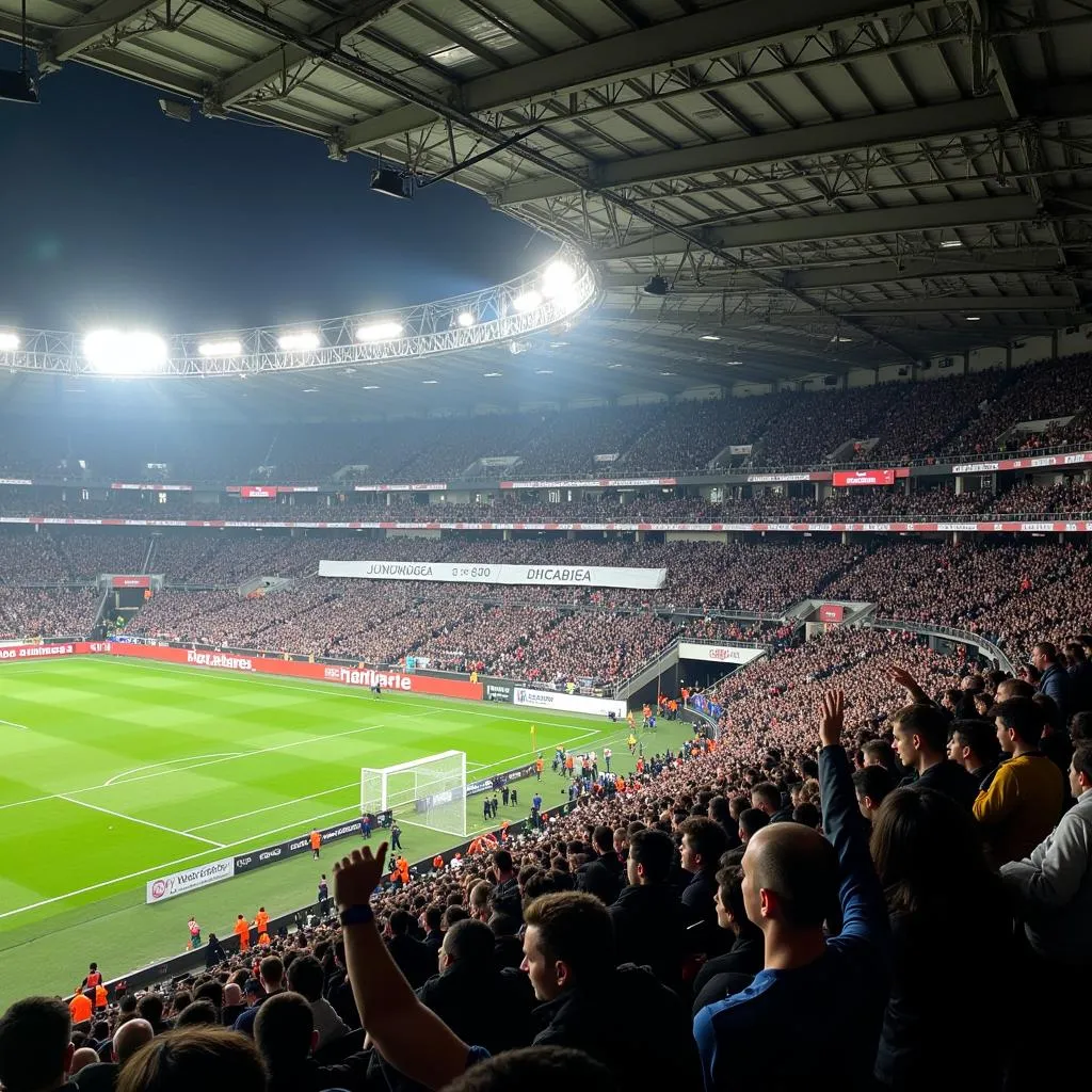 Partizan Stadium crowd during a match