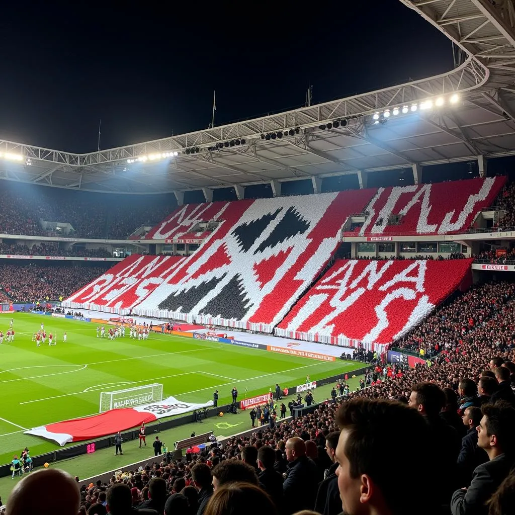 Tifo display by Partizan fans