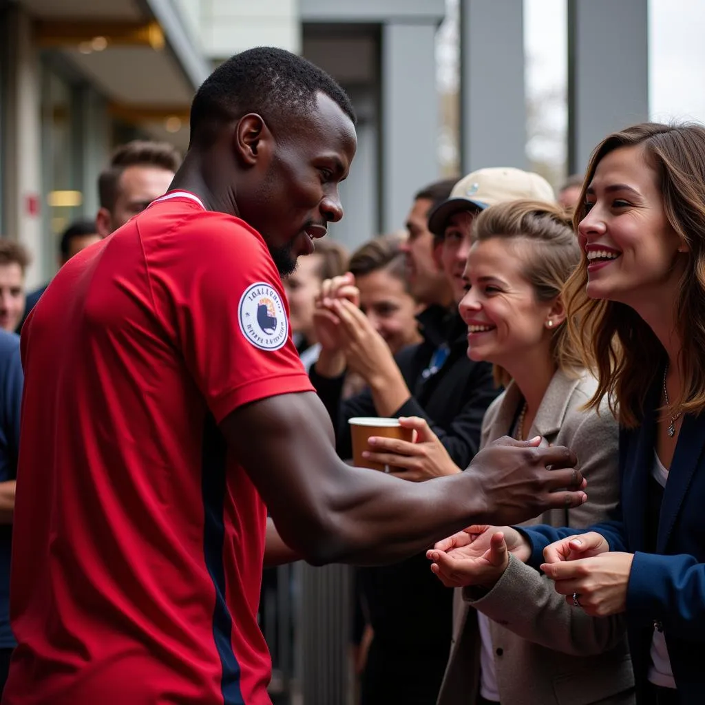 Paul Pogba giao lưu cùng người hâm mộ