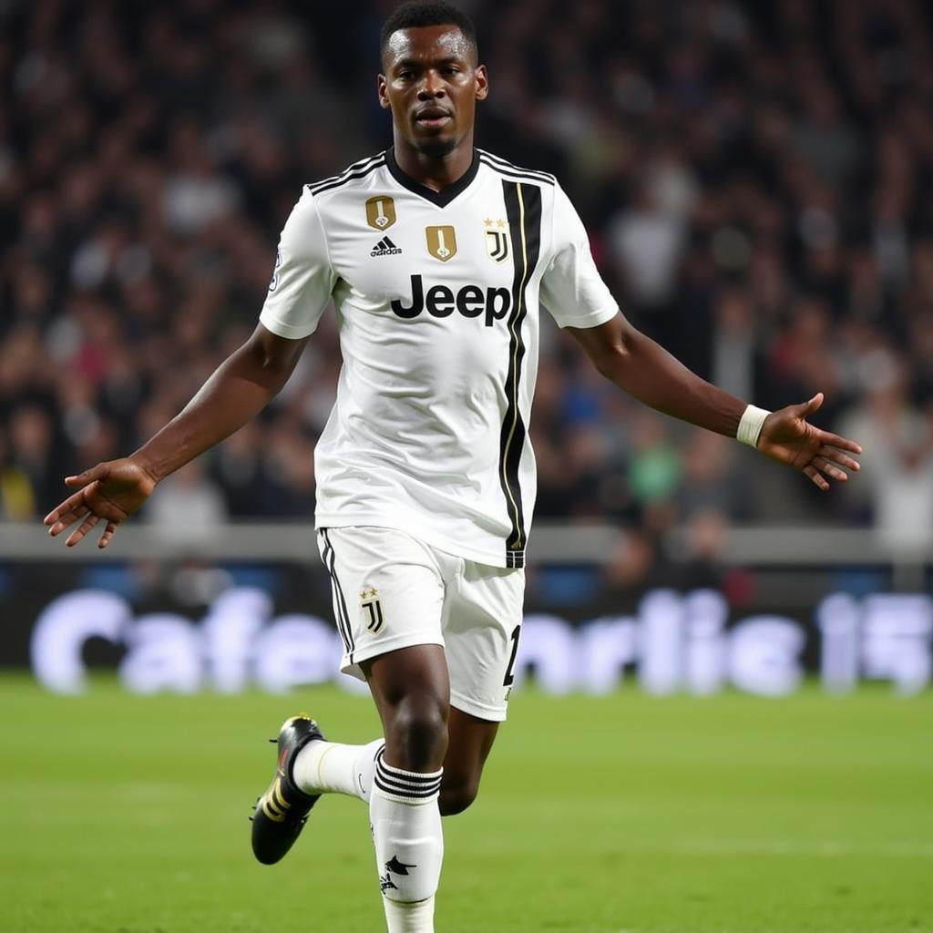 Paul Pogba ăn mừng bàn thắng trong màu áo Juventus