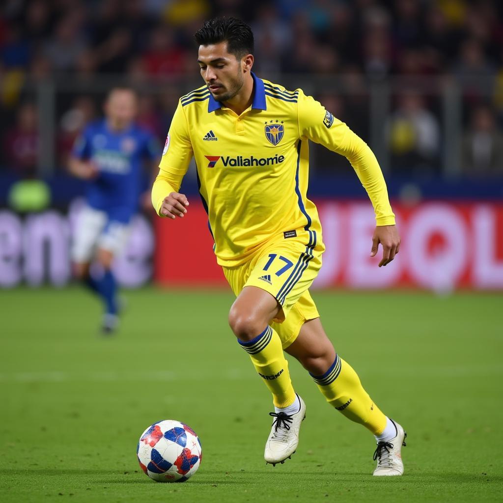 Paul Torres playing for Villarreal CF