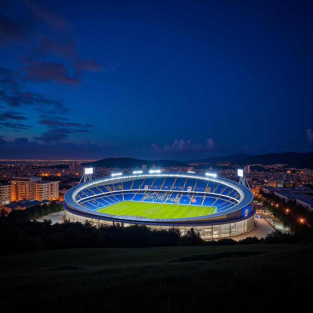 PayPal Stadium lung linh trong ánh đèn đêm