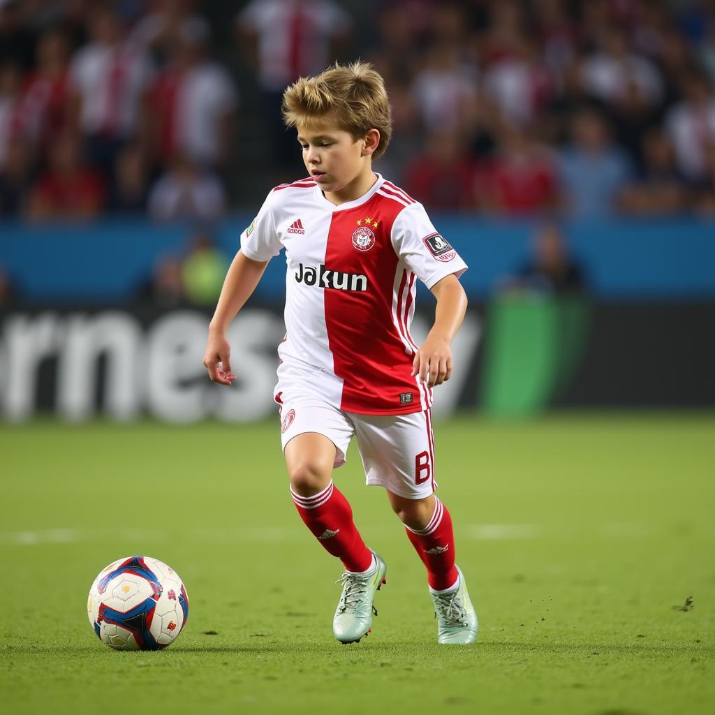 Pietro Boer trong màu áo đội trẻ Ajax