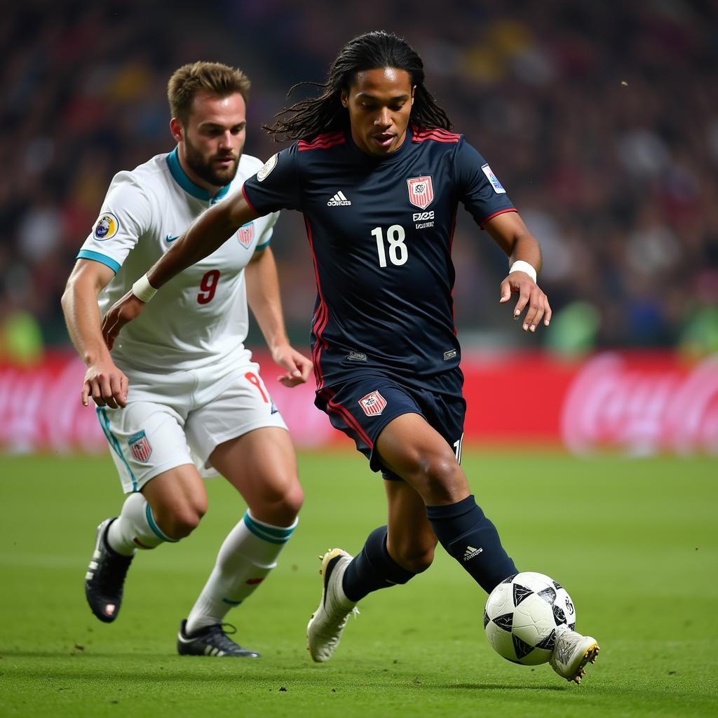 Renato Sanches đi bóng qua đối thủ