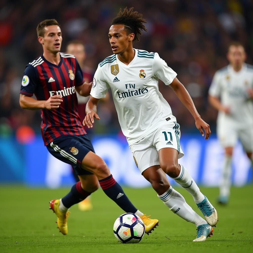 Rodrygo chinh chiến trong màu áo Real Madrid