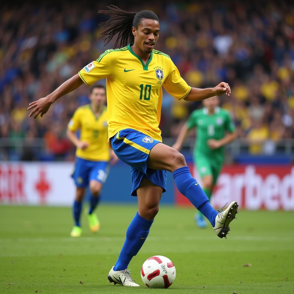 Ronaldinho thực hiện kỹ thuật Brasserkade