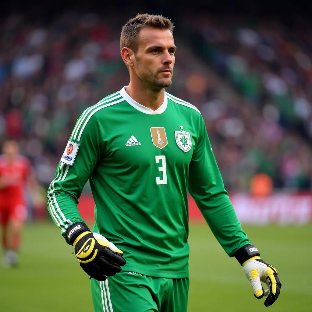 Roy Carroll representing the Northern Ireland national team