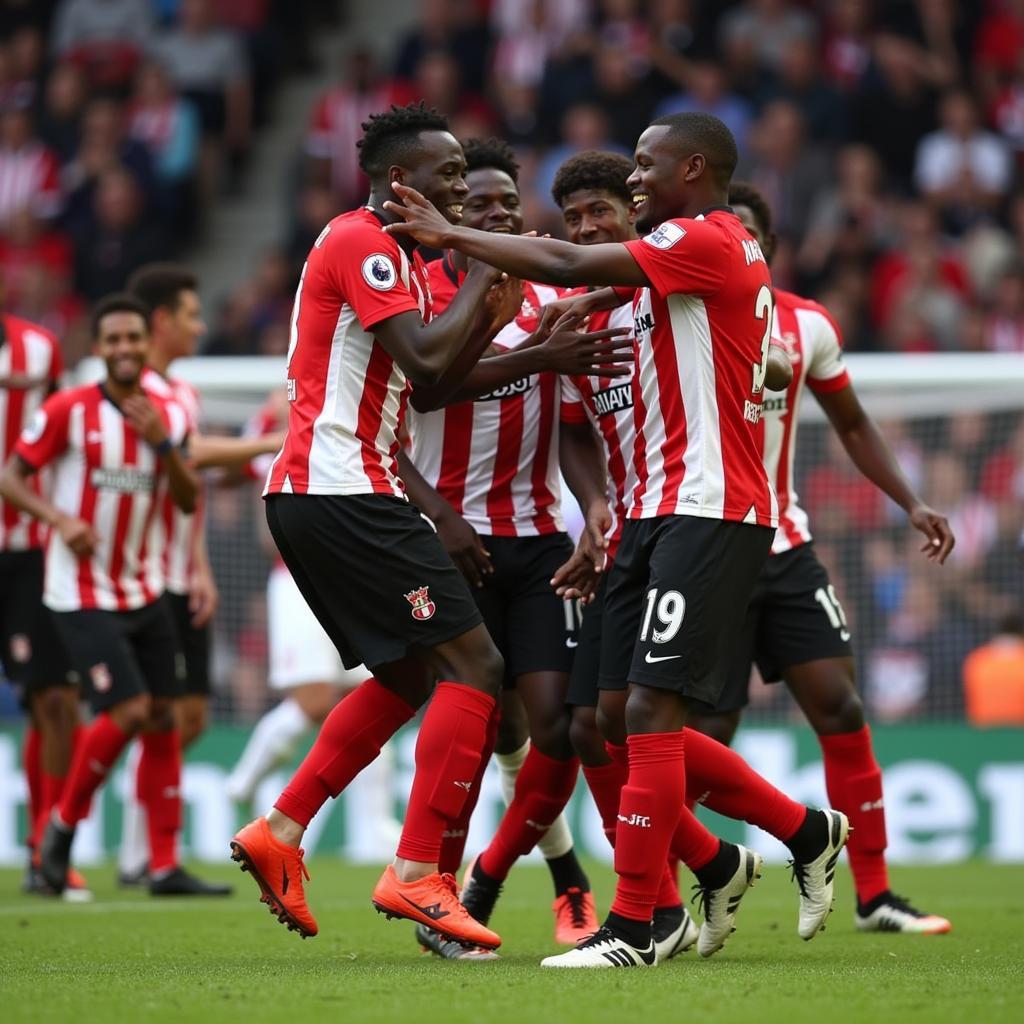 Sadio Mané ghi bàn cho Southampton