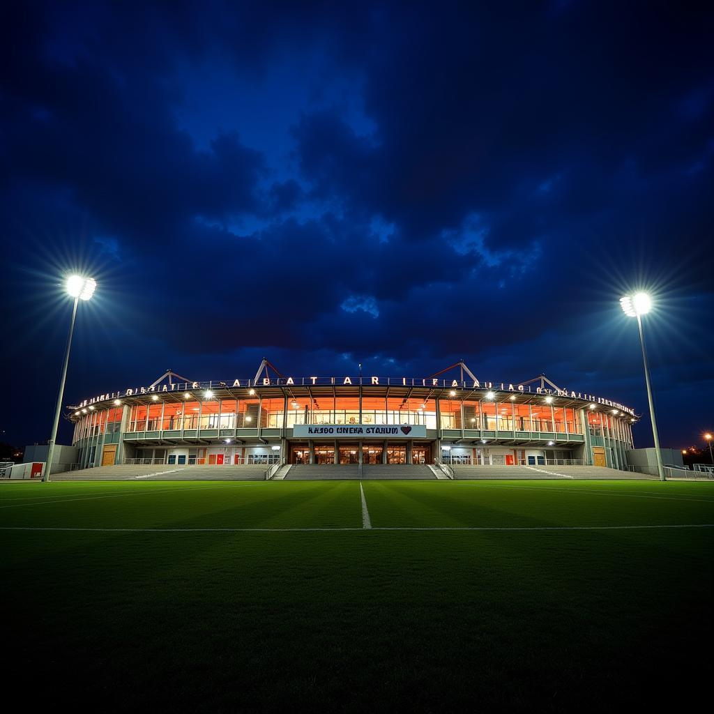 Sân vận động Athlone Stadium lung linh trong ánh đèn đêm