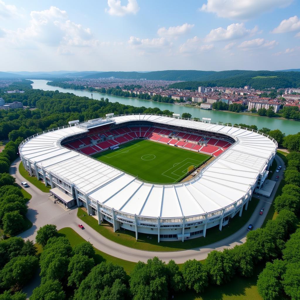 Donaustadion viewed from above