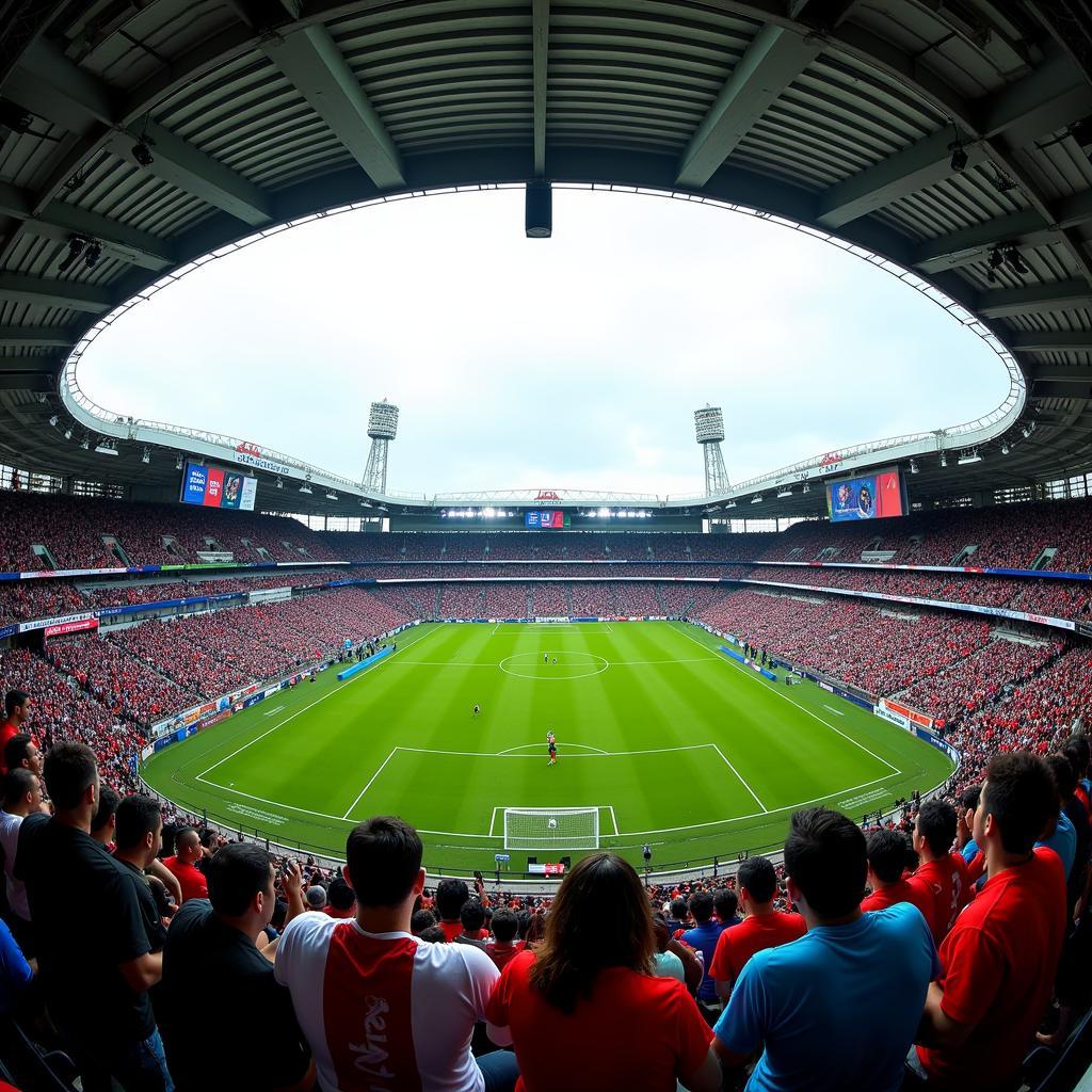 El Salvador new soccer stadium interior view during a match