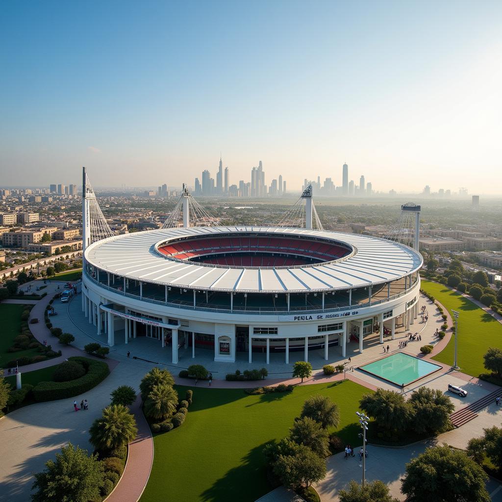 Emirates Club Stadium viewed from afar