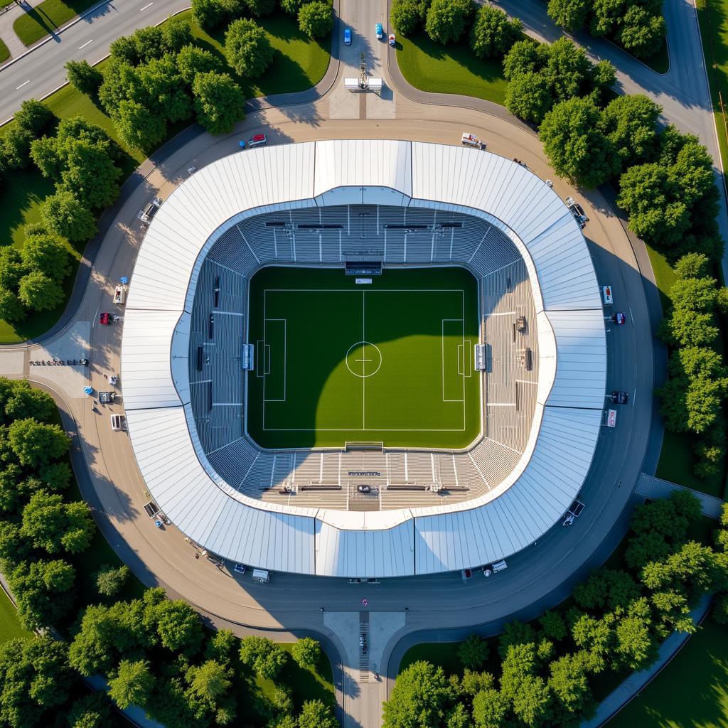 Krasnodar Stadium viewed from above