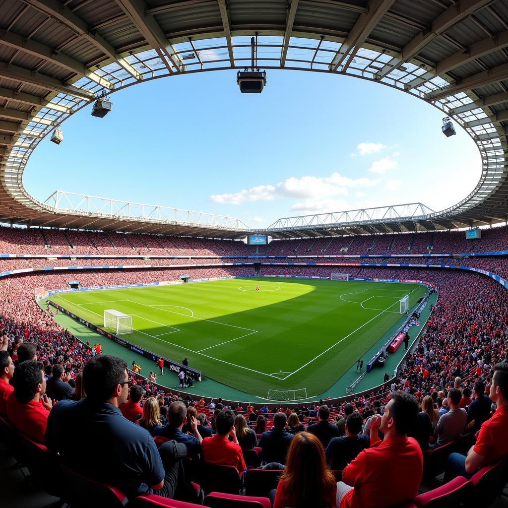 Nuevo Mirador Stadium during an intense match