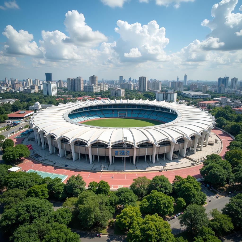 Toàn cảnh sân vận động Olympic Phnom Penh