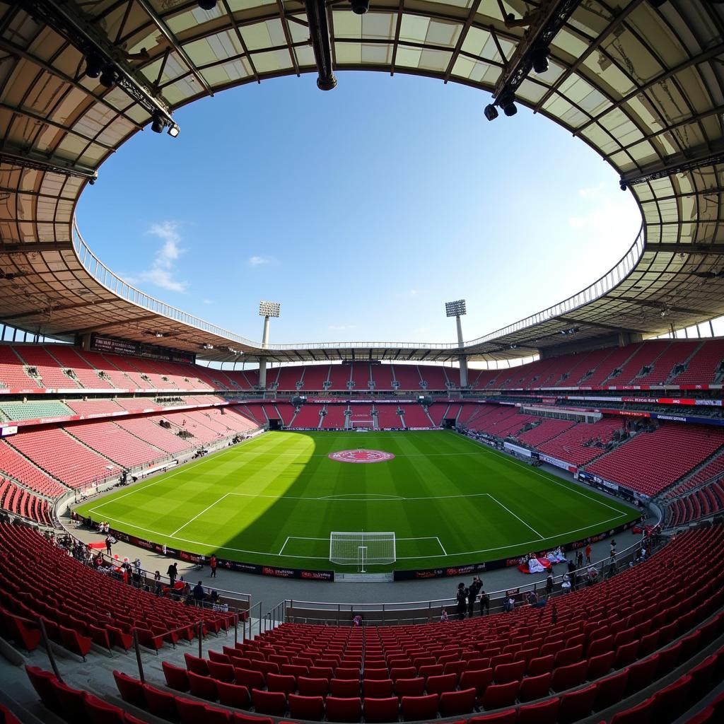 Bahrain National Stadium: A view from the stands during a match