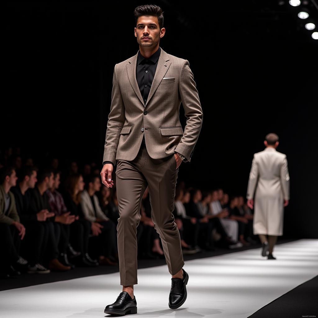 Sergio Ayala sải bước tự tin trên sàn catwalk