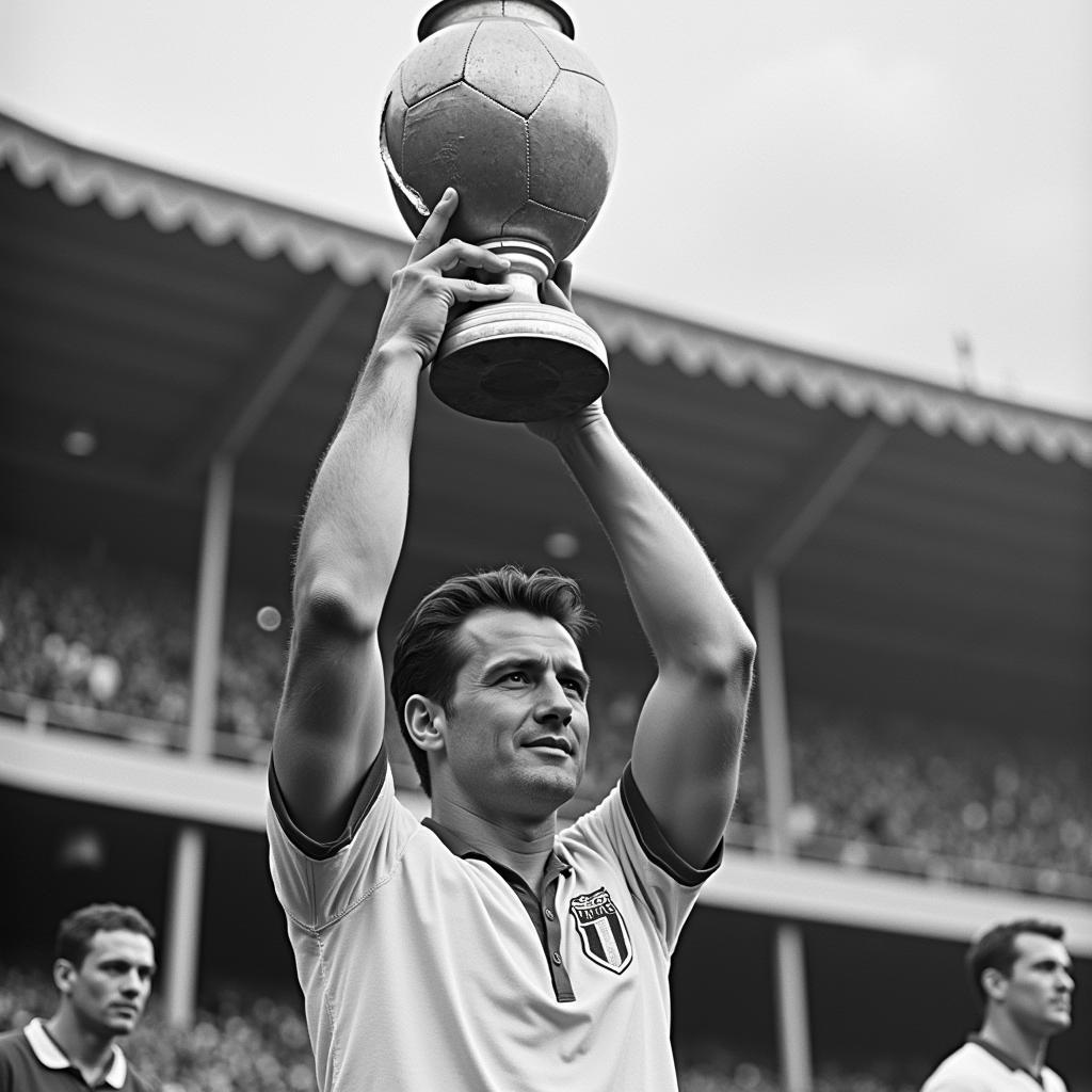 Silvio Piola nâng cao chiếc cúp vàng World Cup 1938