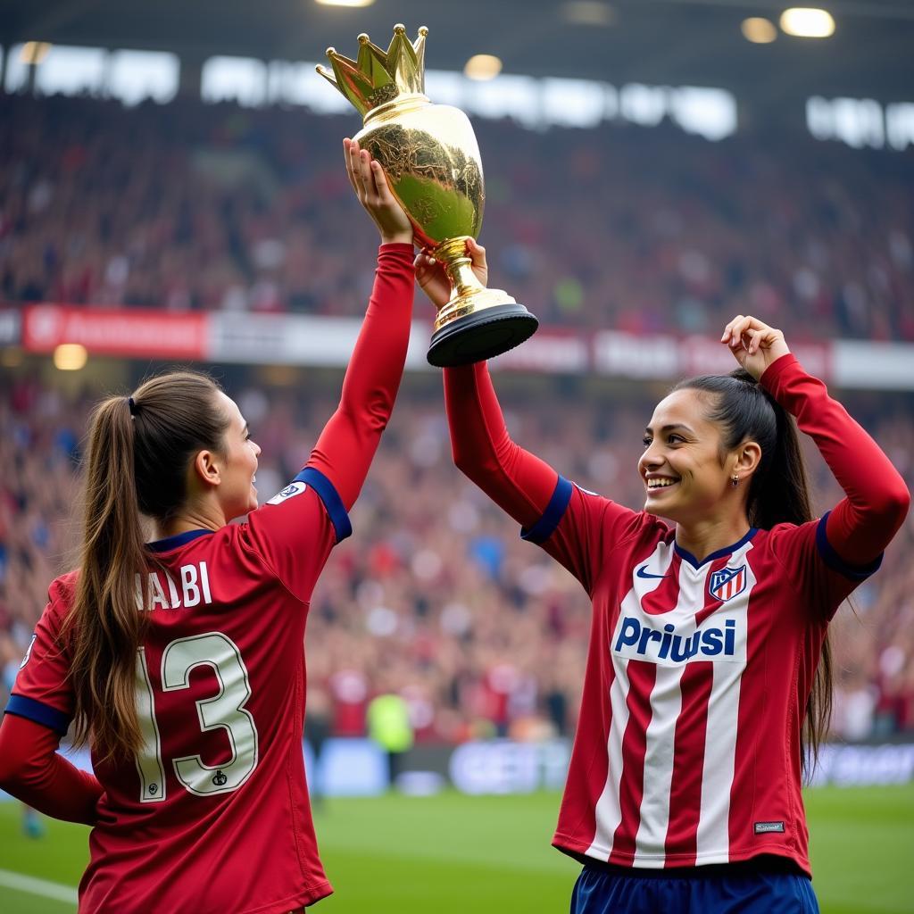 Sofia Balbi and Ignacio Rodriguez Celebrating Victory