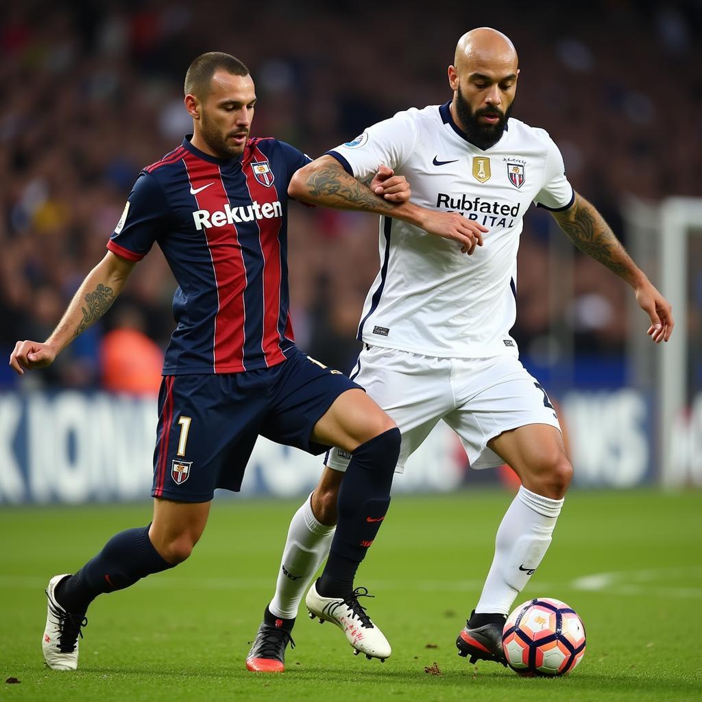 Sofyan Amrabat executing a tackle