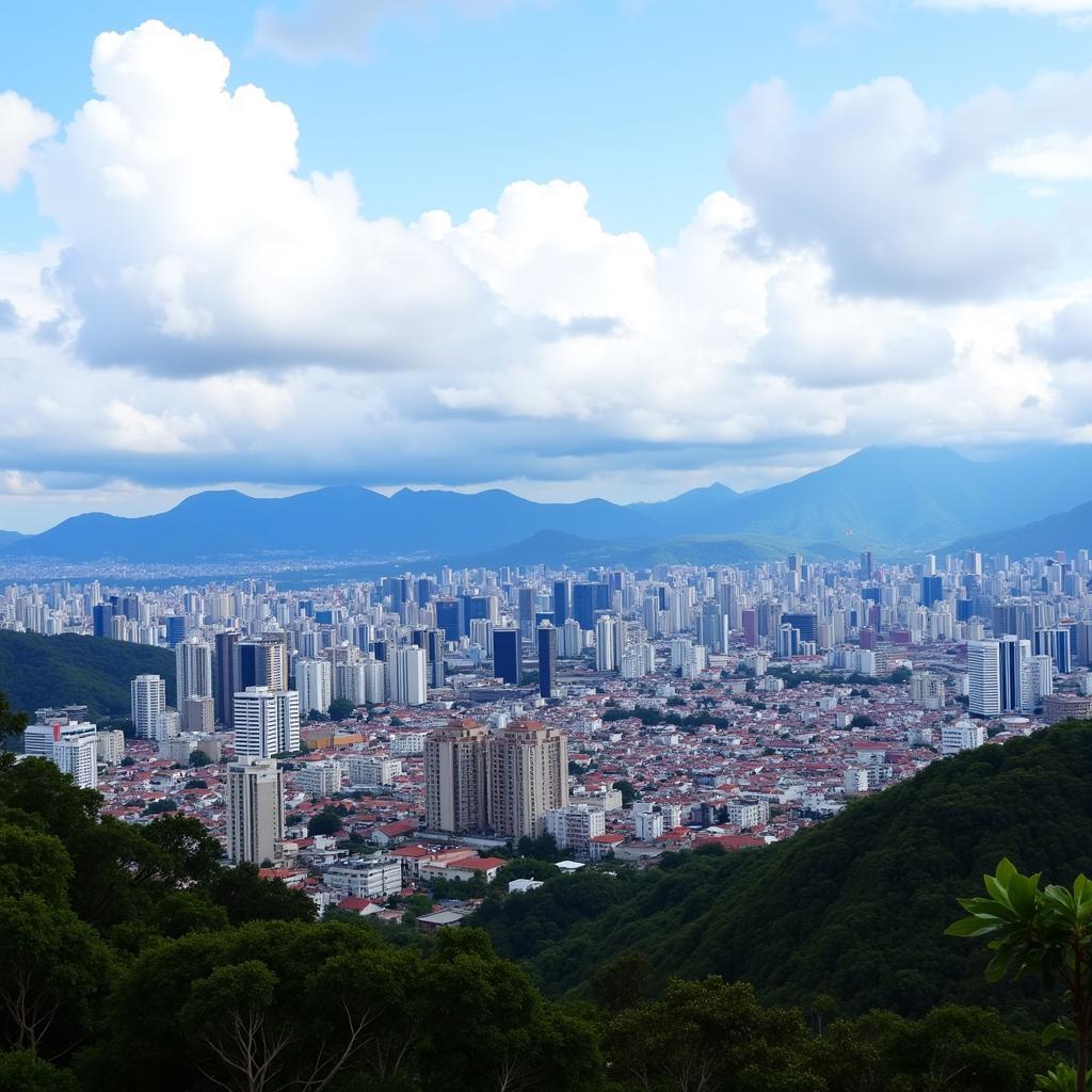 Thành phố Caracas sôi động ở Venezuela