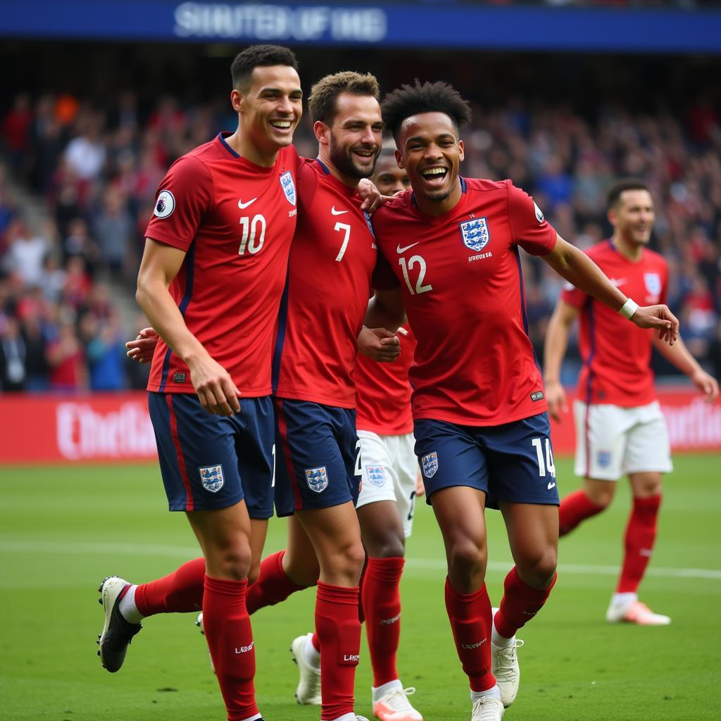 Trent Alexander-Arnold representing the England national team