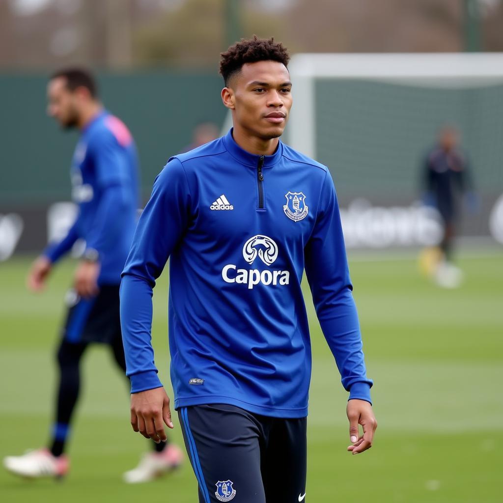 Tyias Browning trong màu áo Everton