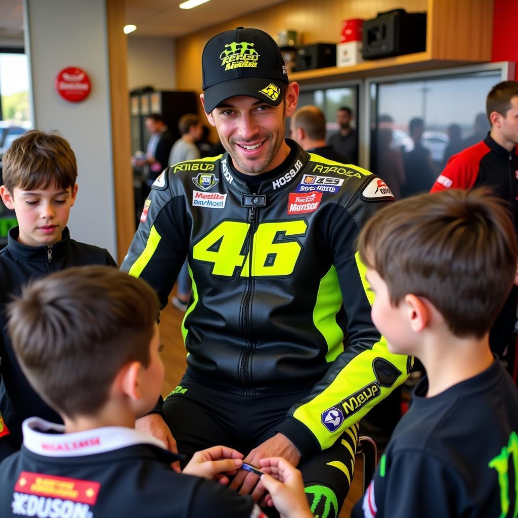 Valentino Rossi at his VR46 Academy