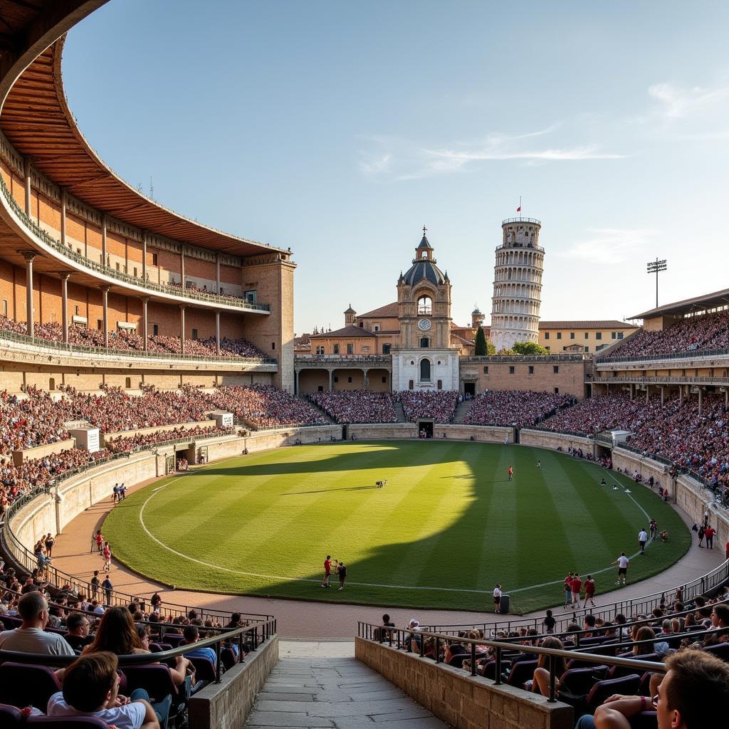 Vẻ đẹp cổ kính của sân vận động Arena Garibaldi - Romeo Anconetani