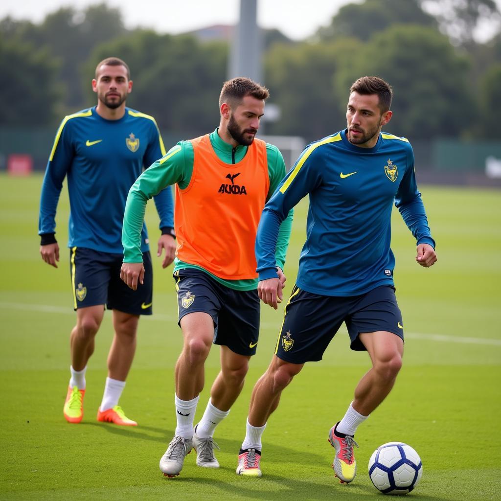 Villarreal B FC training session