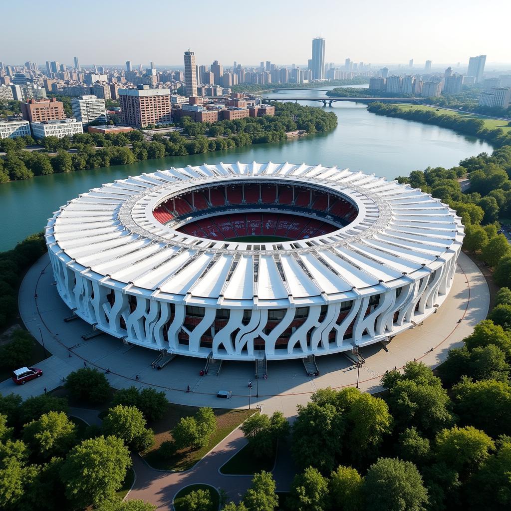 Volgograd Arena nhìn từ trên cao