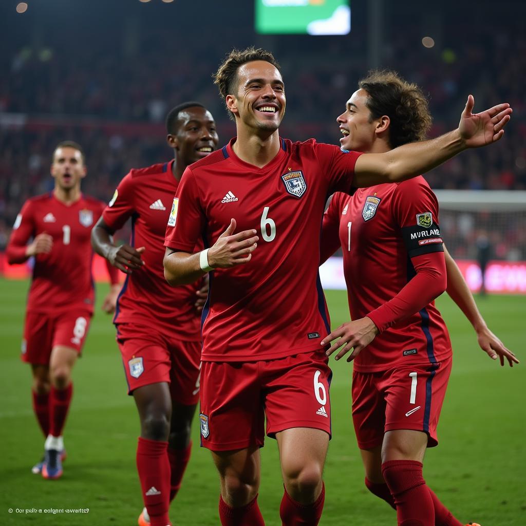 Yann Sommer celebrating