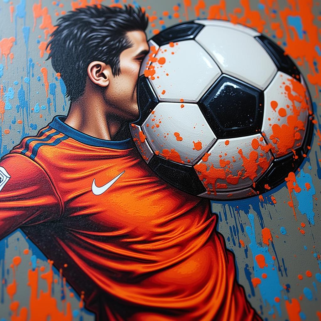 Bóng đá trong nghệ thuật của Aaron Paez