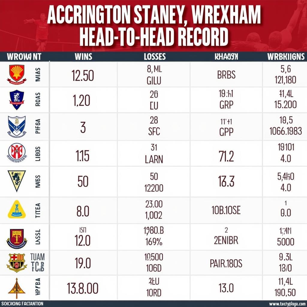 Accrington Stanley vs Wrexham Head-to-Head Record