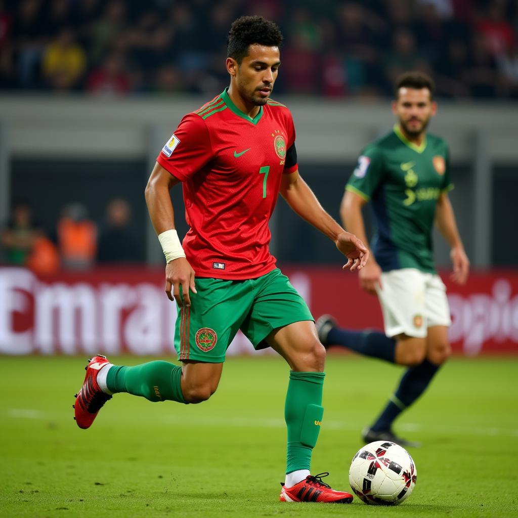 Achraf Bencharki thi đấu cho đội tuyển quốc gia Maroc