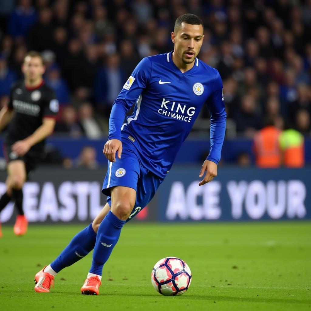 Adrien Silva trong màu áo Leicester City
